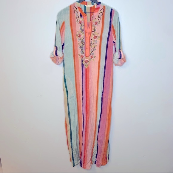 Soft Surroundings Icon Stripe Aruba Caftan Dress Size XS - Picture 3 of 10